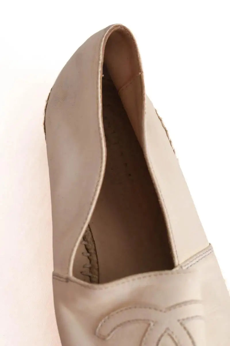 Espadrilles Chanel Beige en Cuir