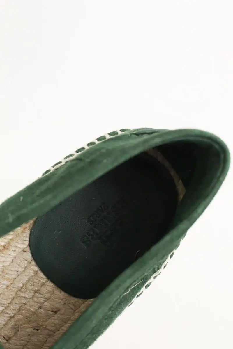 Espadrilles Hermès Vert en Daim