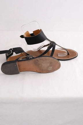 Espadrilles Rondini Noir en Cuir