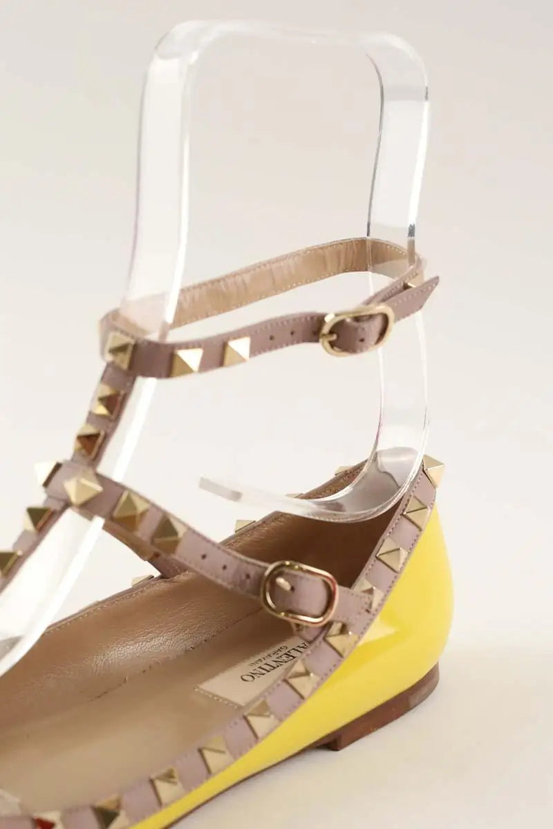 Espadrilles Valentino Jaune en Cuir