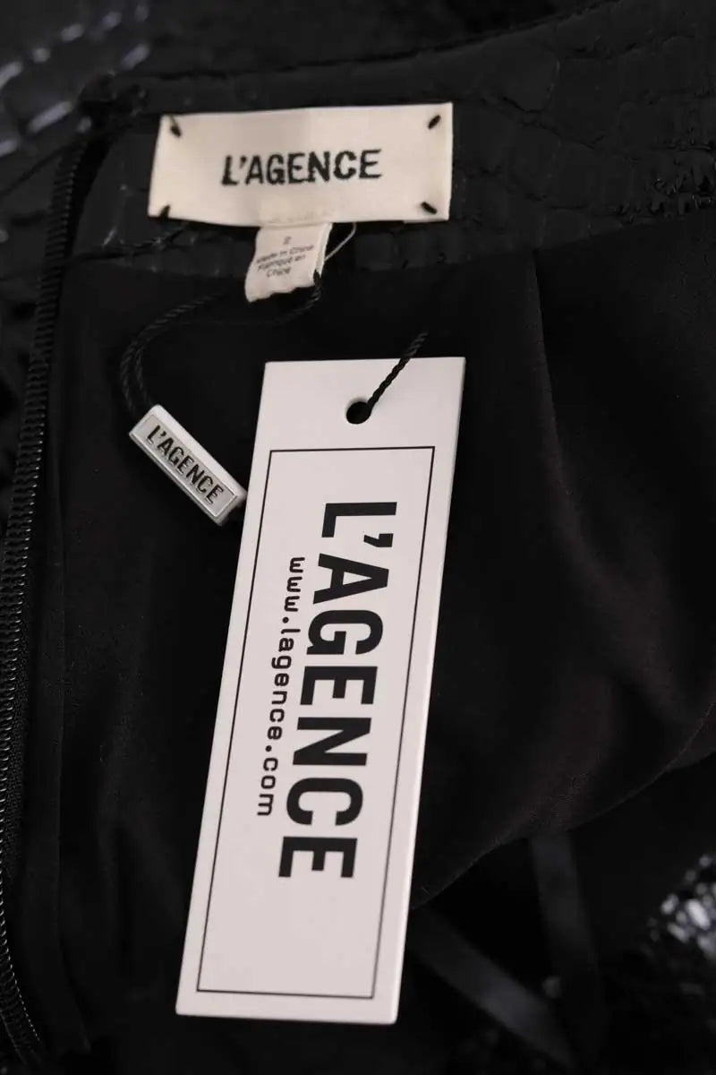 Jupe L'agence Gerard croc mini skirt Noir en Synthétique