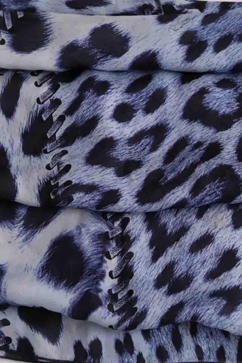 Étole Roberto Cavalli Bleu en Soie