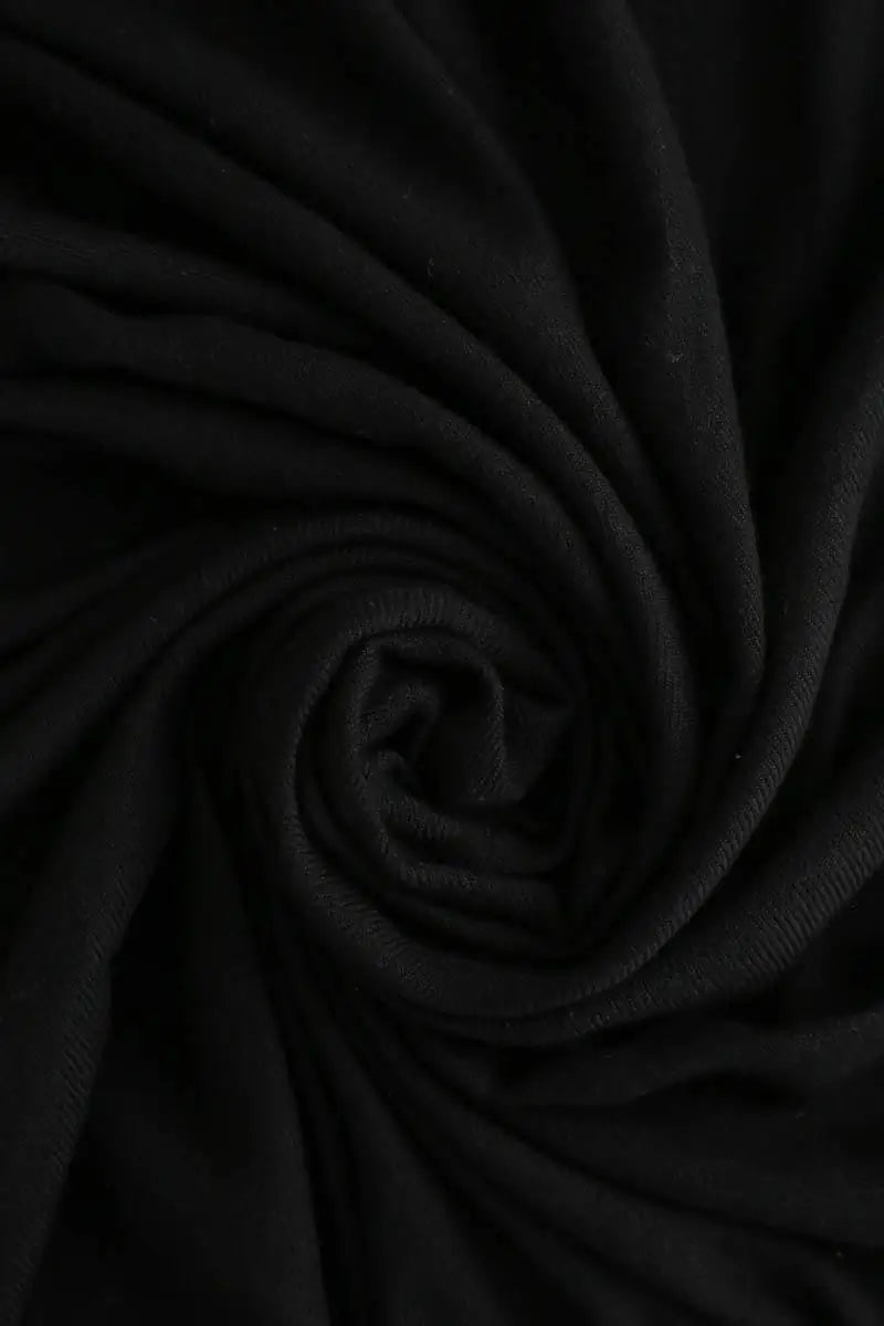 Étole Saint Laurent Noir en Laine