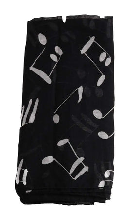 Étole Saint Laurent Noir en Soie - Seconde Main