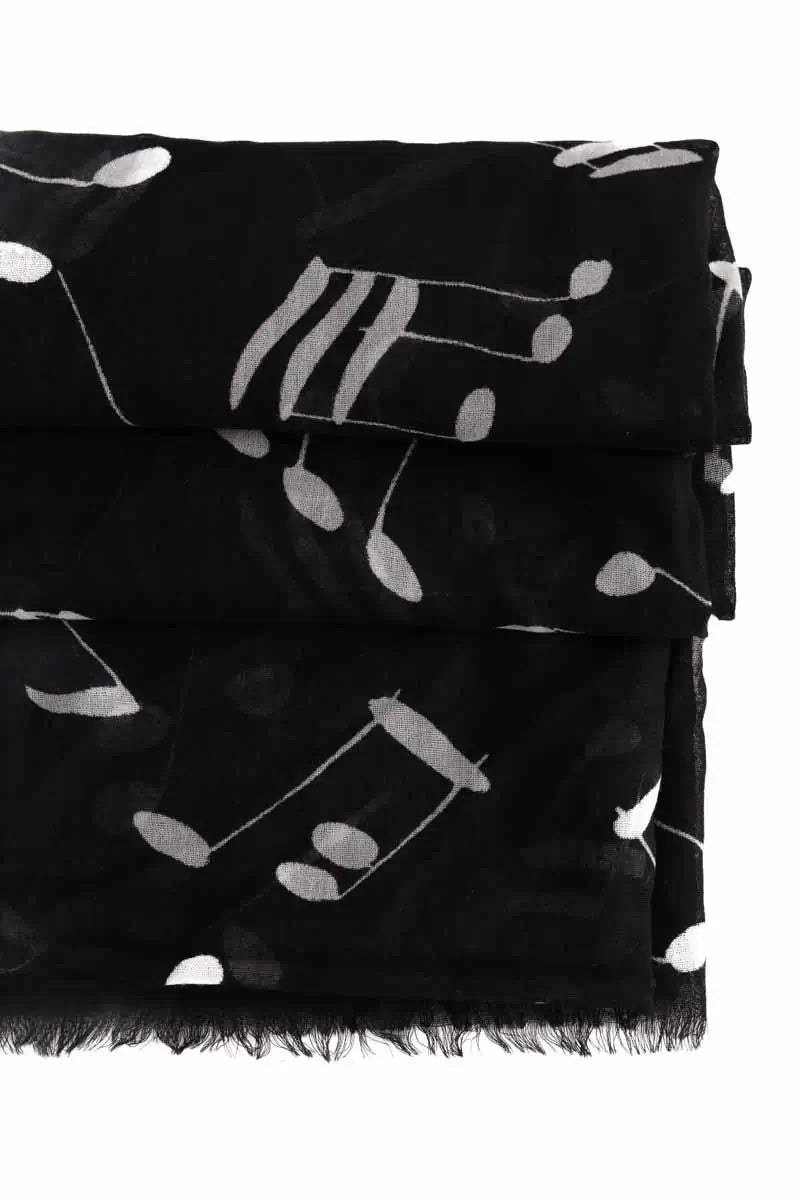 Étole Saint Laurent Noir en Soie
