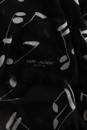 Étole Saint Laurent Noir en Soie