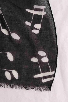 Étole Saint Laurent Noir en Soie
