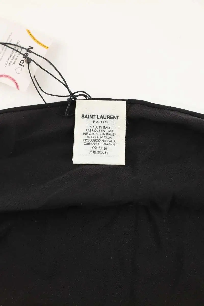 Étole Saint Laurent Noir en Soie