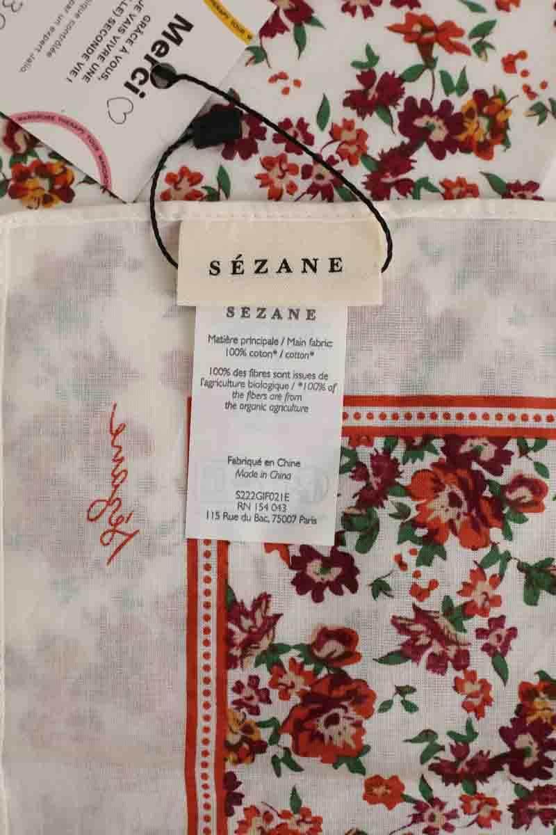 Étole Sézane Blanc en Coton