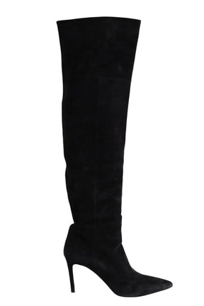 Bottes Prada Noir en Daim, taille 39 - Seconde Main