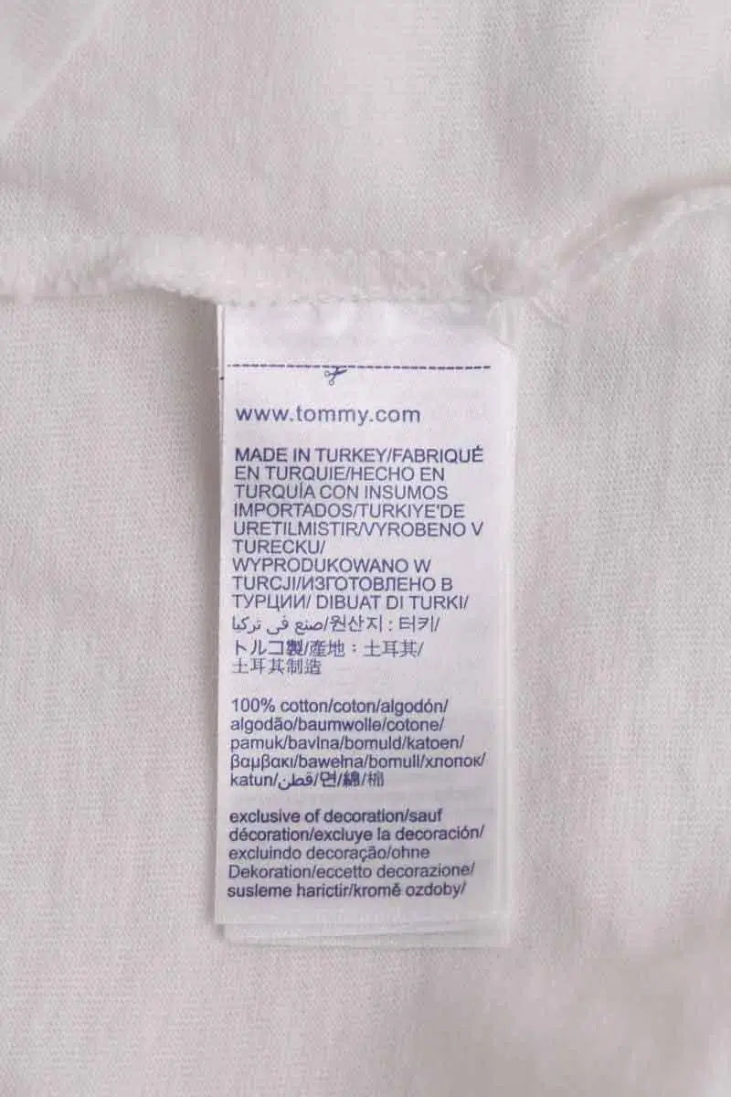 T-shirt Tommy Hilfiger Blanc en Coton