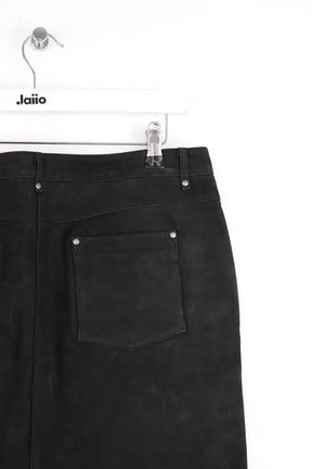 Jupe The Kooples Noir en Daim