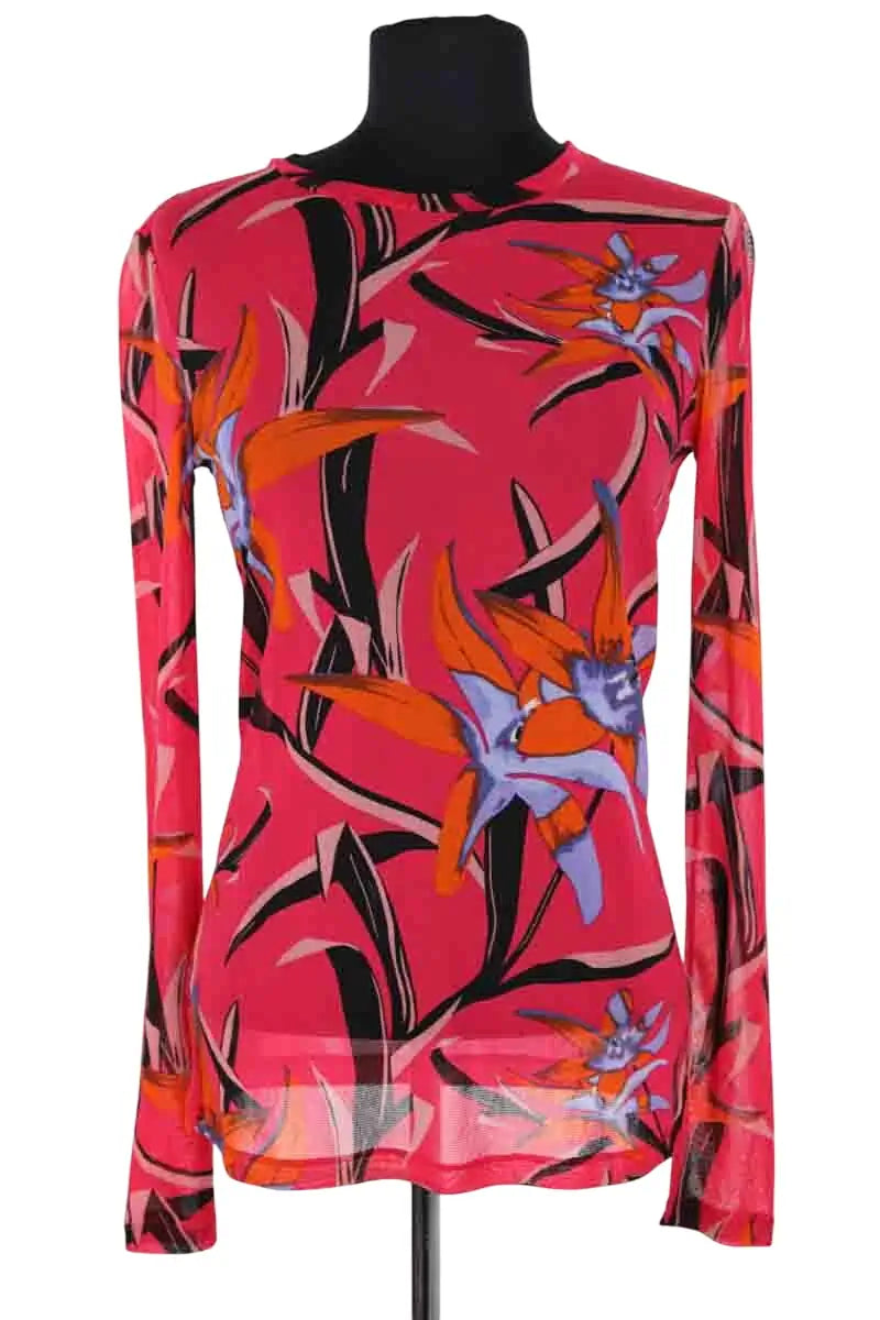 Blouse Diane Fries Rose en Synthétique, taille S - Seconde Main