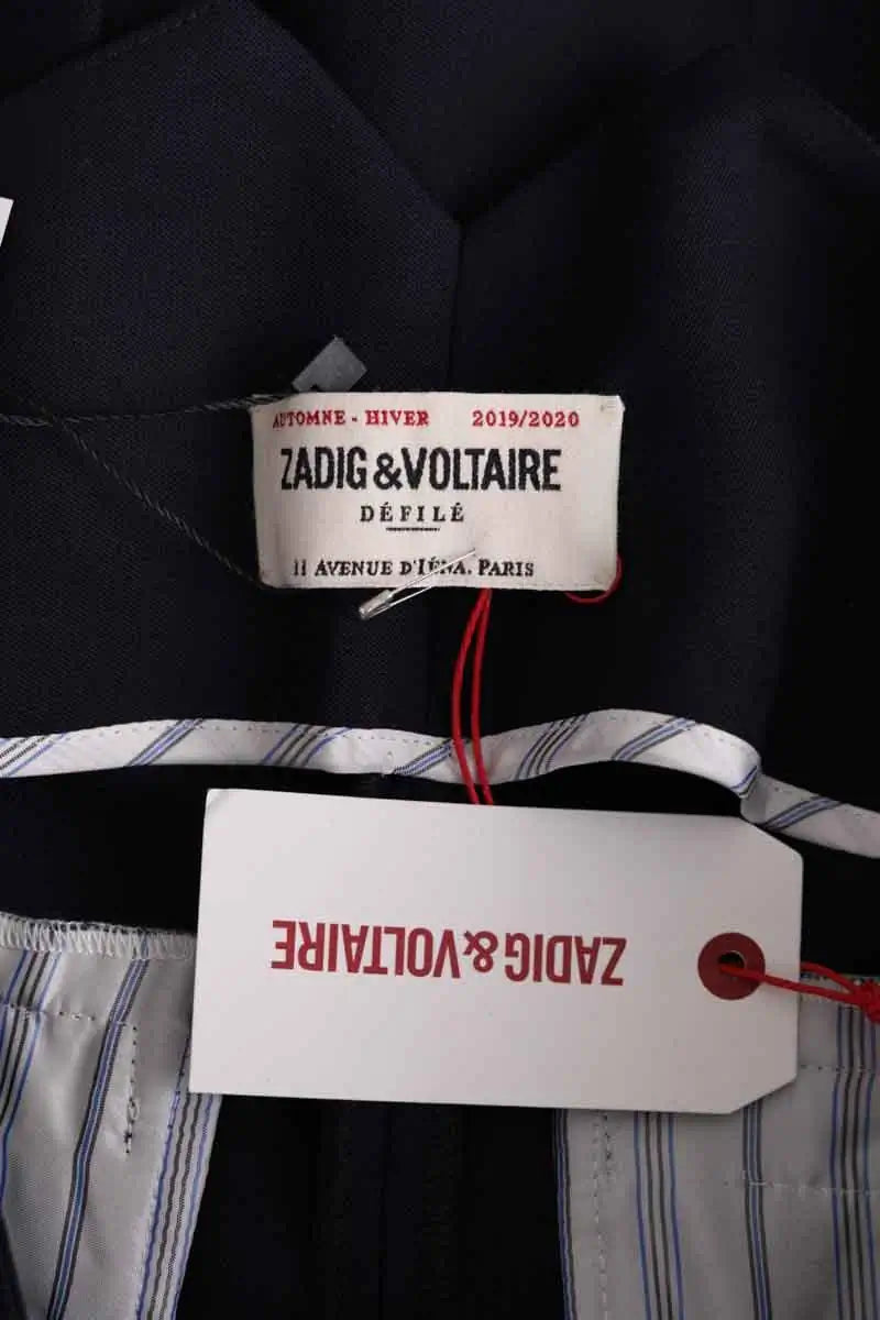 Pantalon droit Zadig & Voltaire Fall Winter 2020 Bleu en Laine
