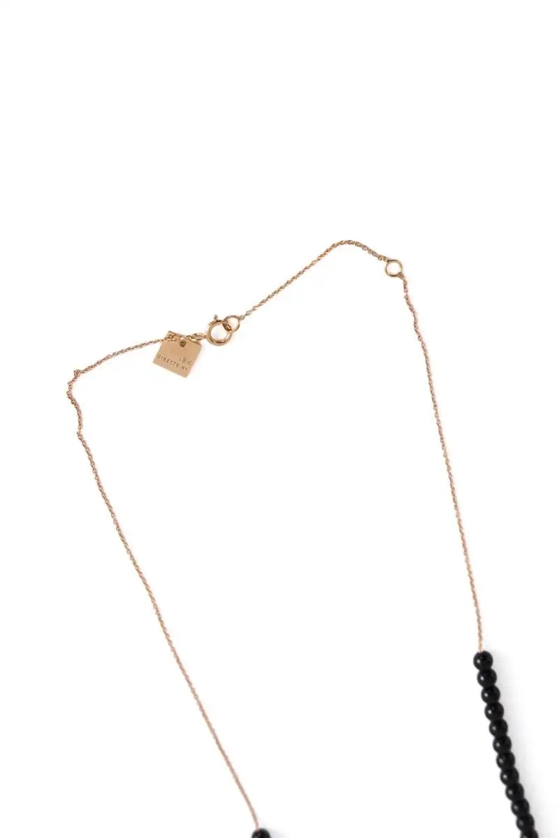 Collier Ginette NY Noir en Or rose