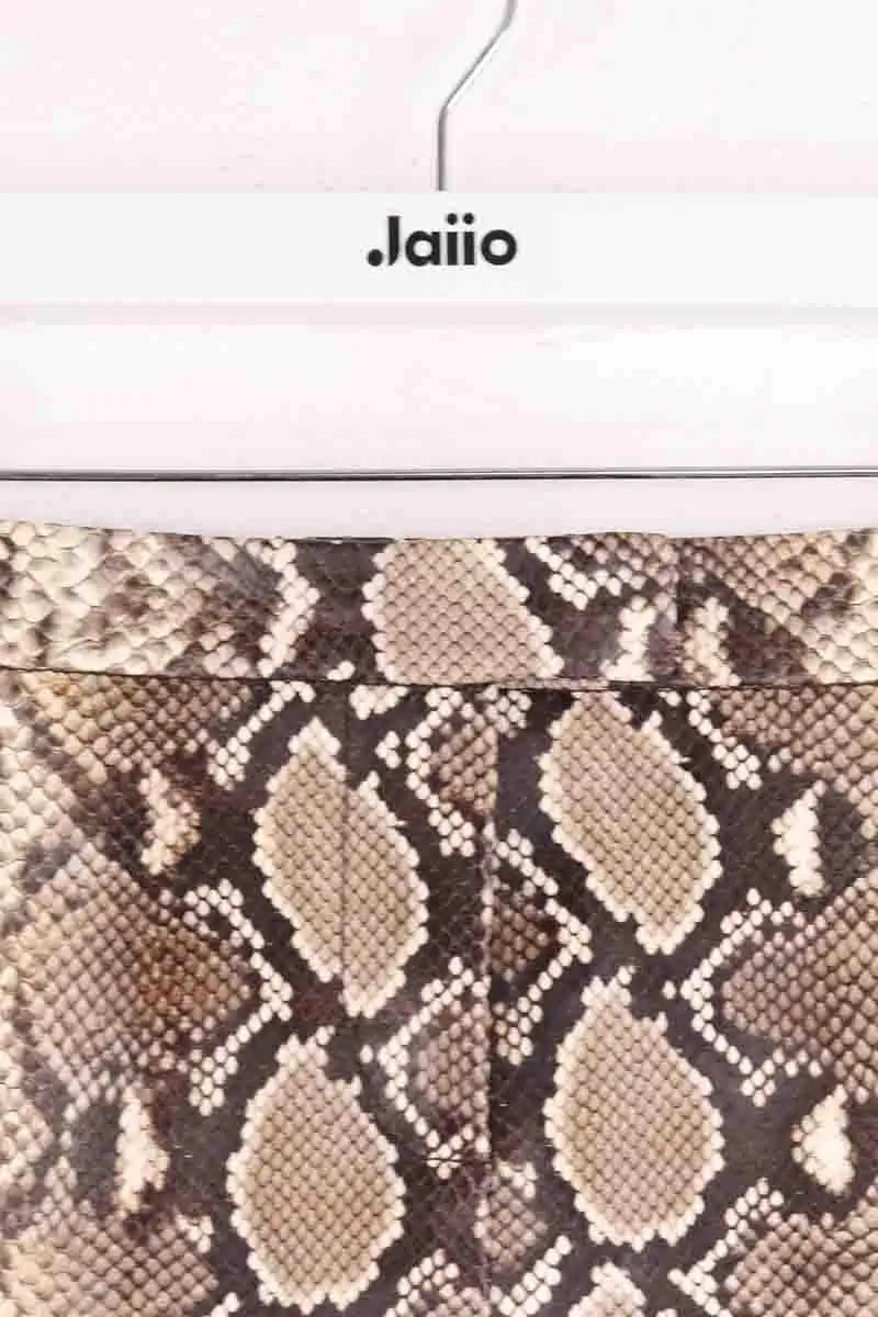 Mini jupe The Kooples Marron en Cuir