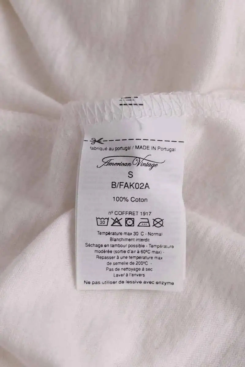 T-shirt American Vintage Blanc en Coton