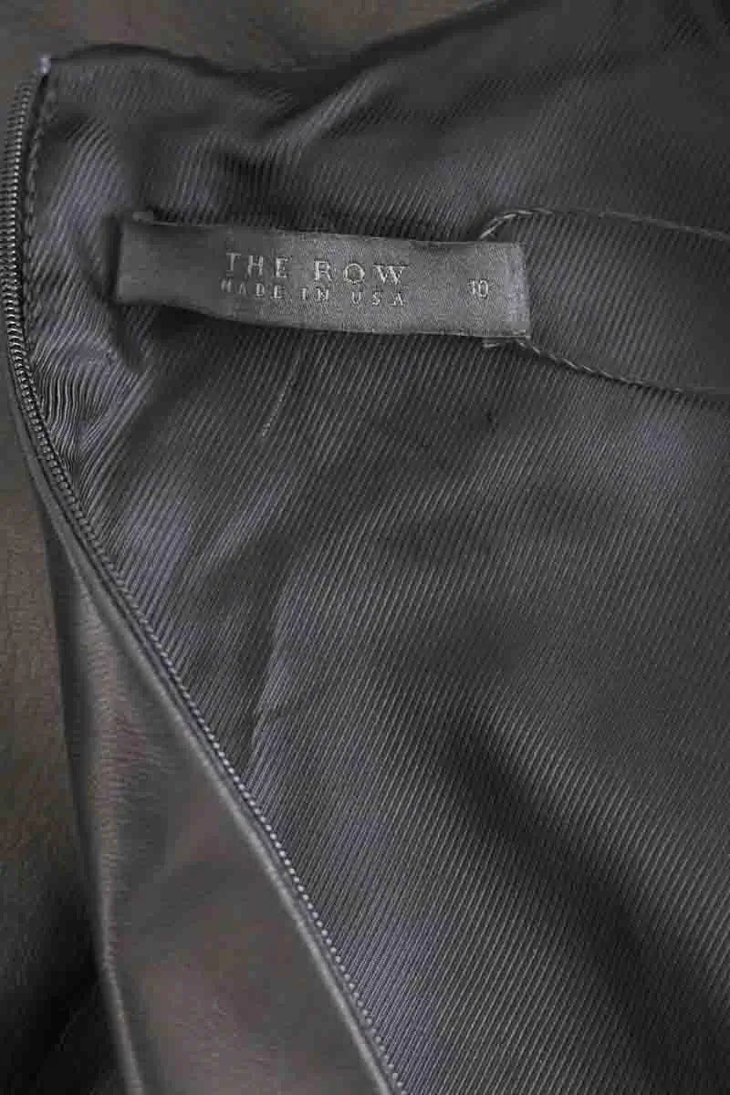 Top sans manche The Row Marron en Cuir