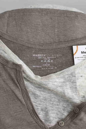 T-shirts Majestic Filatures  Gris
