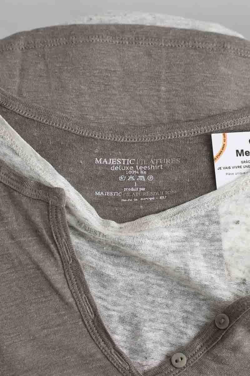 T-shirts Majestic Filatures  Gris