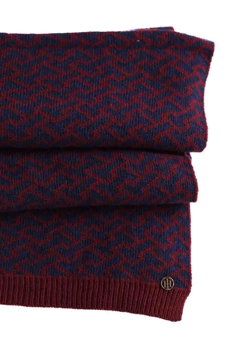 Écharpe Tommy Hilfiger Bordeaux en Laine