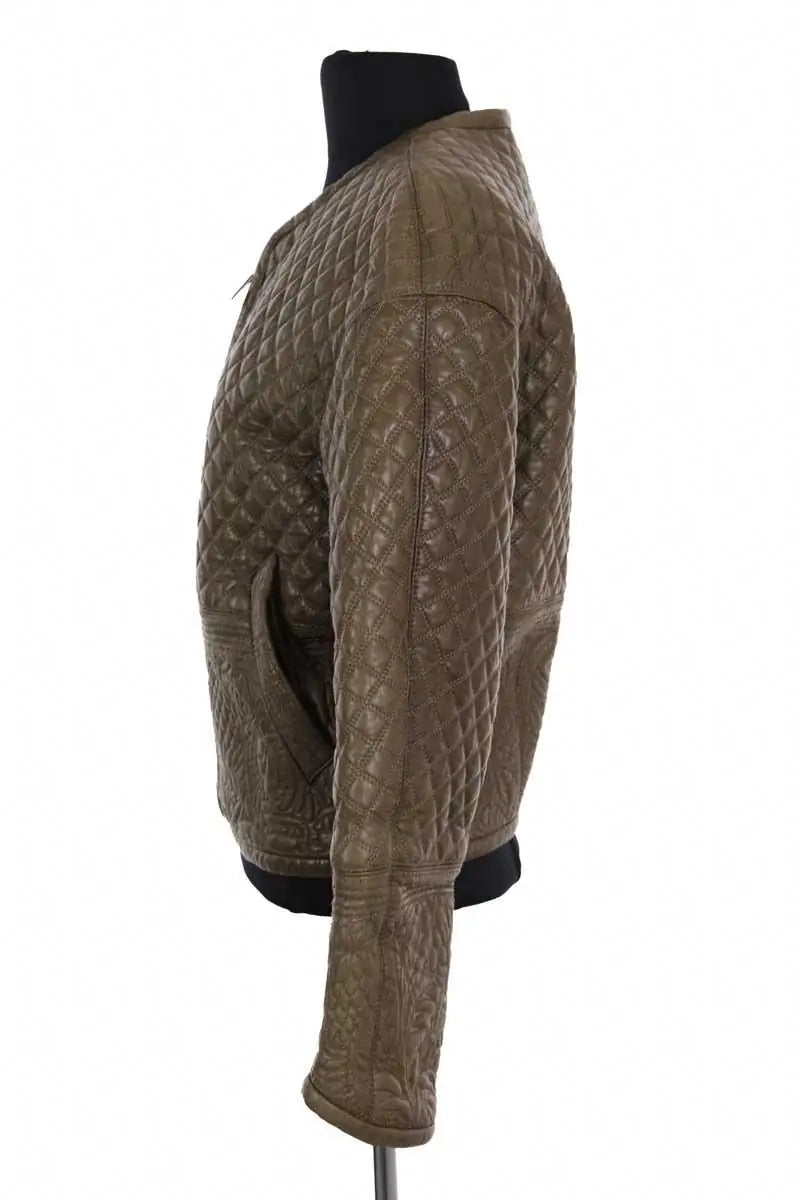 Veste Barbara Bui Kaki en Cuir