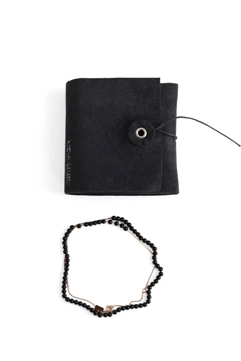 Collier Ginette NY Noir en Or rose