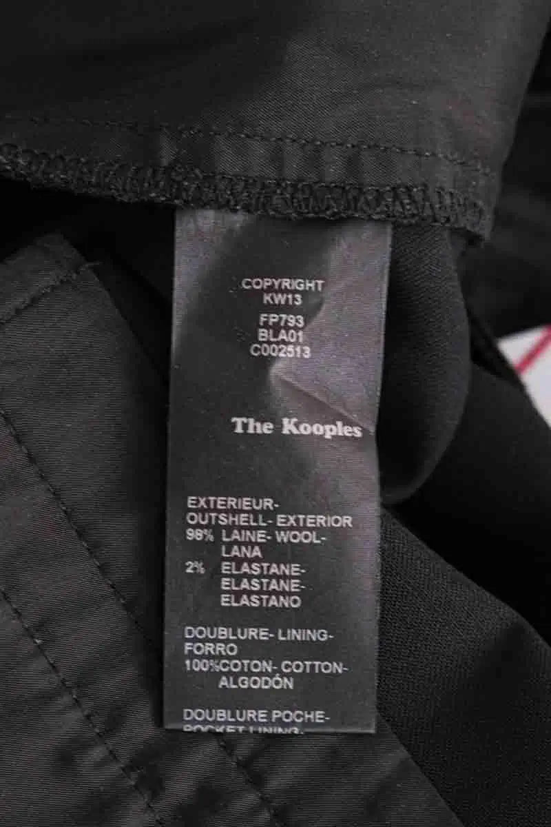 Pantalon droit The Kooples Noir en Laine