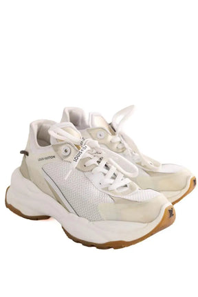 Baskets Louis Vuitton Run 55 Blanc en Cuir