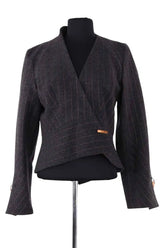 Blazer Jacques Fath Anthracite en Laine, taille M - Seconde Main