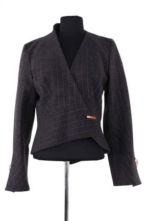 Blazer Jacques Fath Anthracite en Laine, taille M - Seconde Main