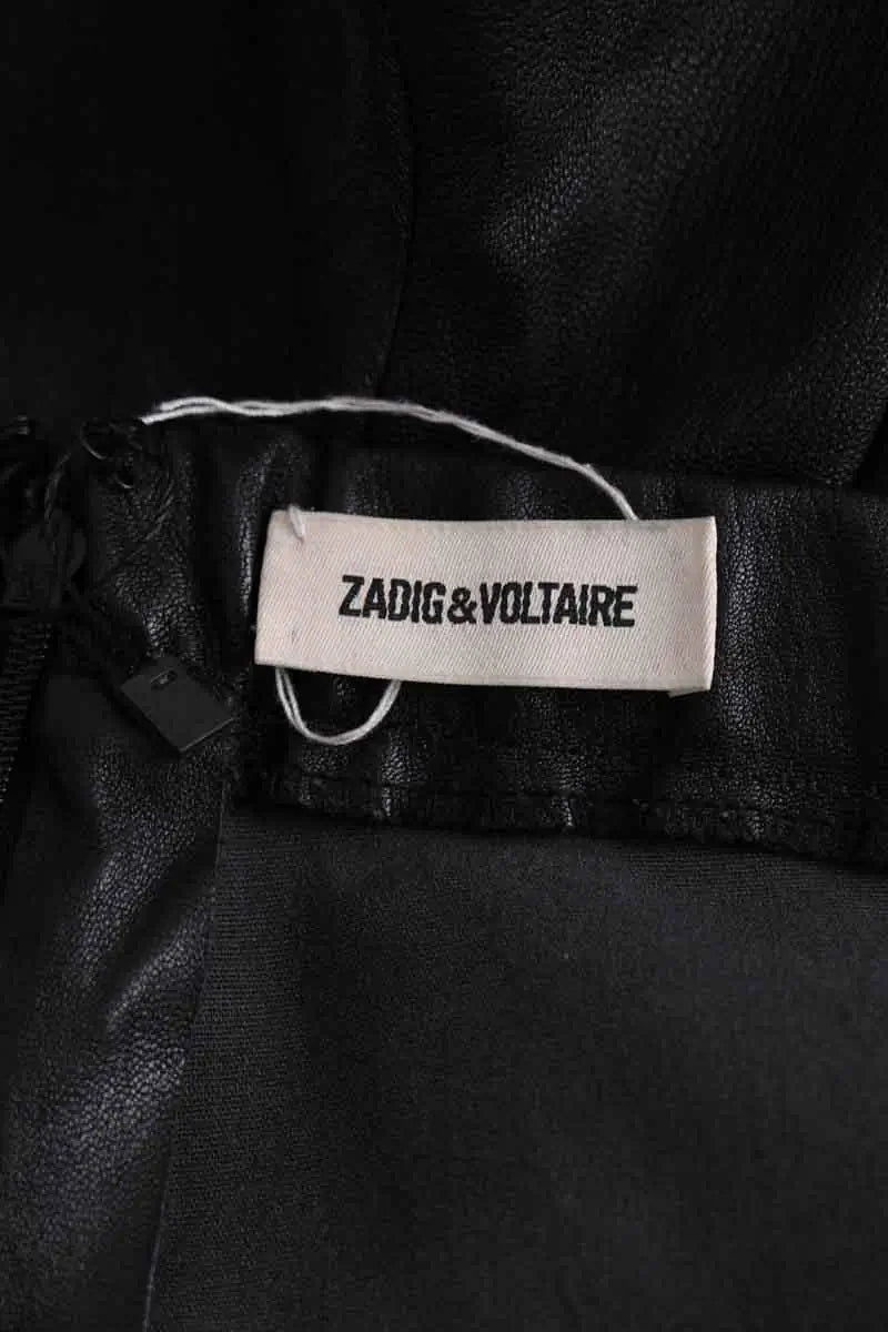 Pantalon slim Zadig & Voltaire Noir en Cuir