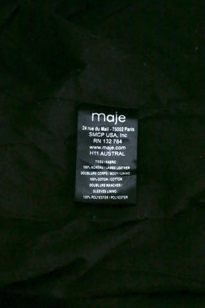 Veste Maje Noir en Cuir