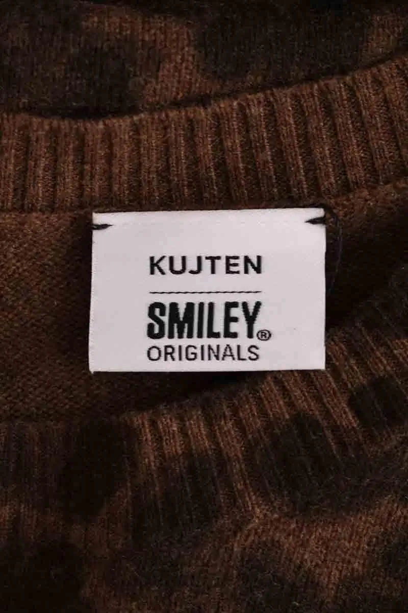 Pull à motif léopard Kujten Marron en Cachemire