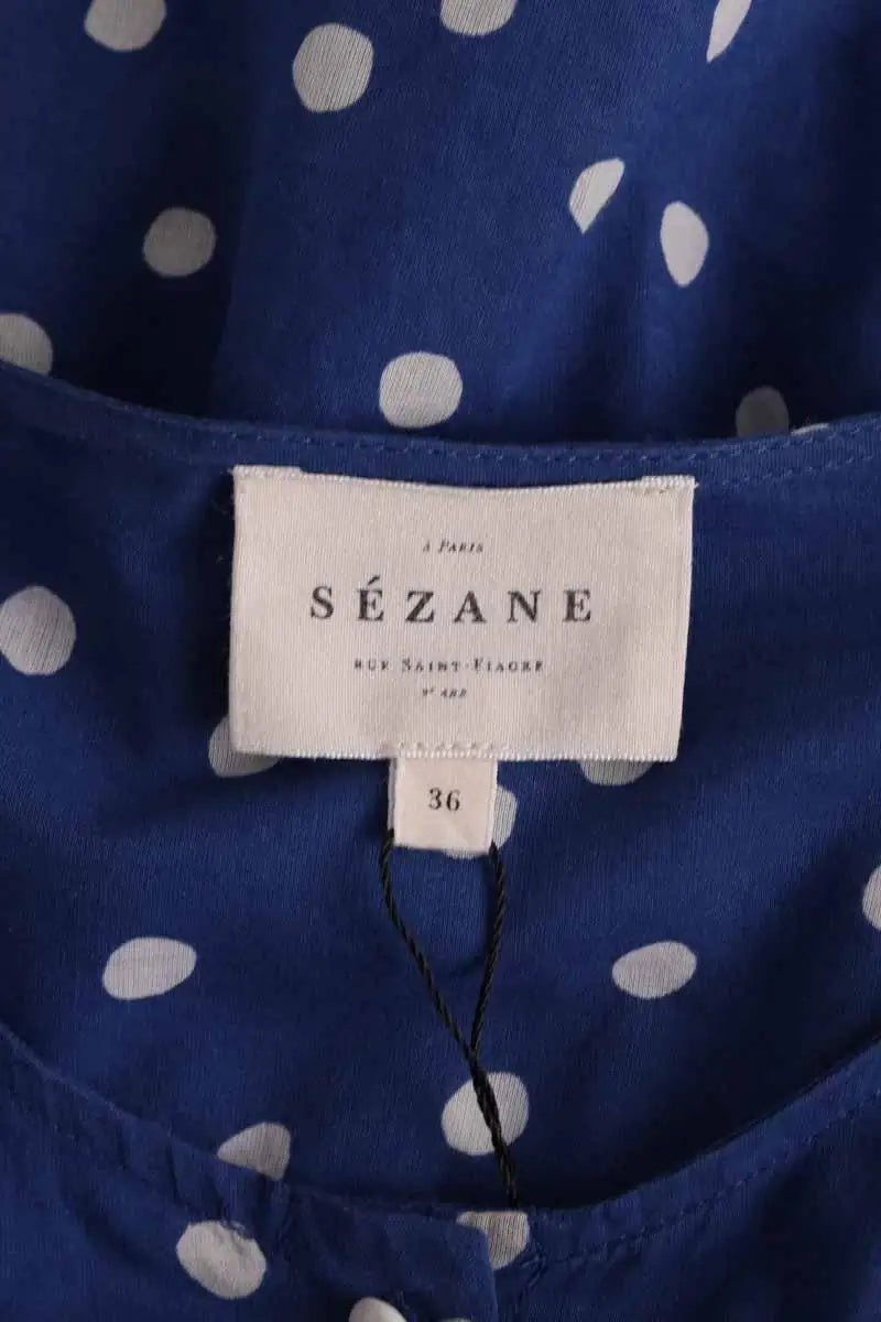 Blouse Sézane Bleu en Coton