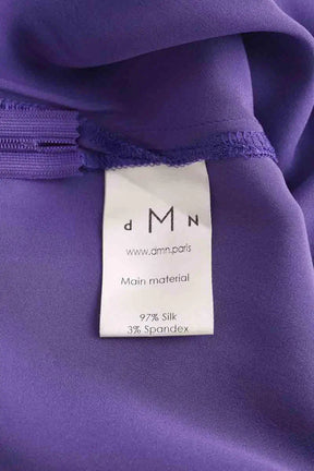 Pantalon droit DMN Violet en Soie