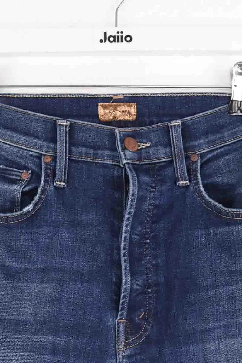 Jean droit Mother Bleu en Coton