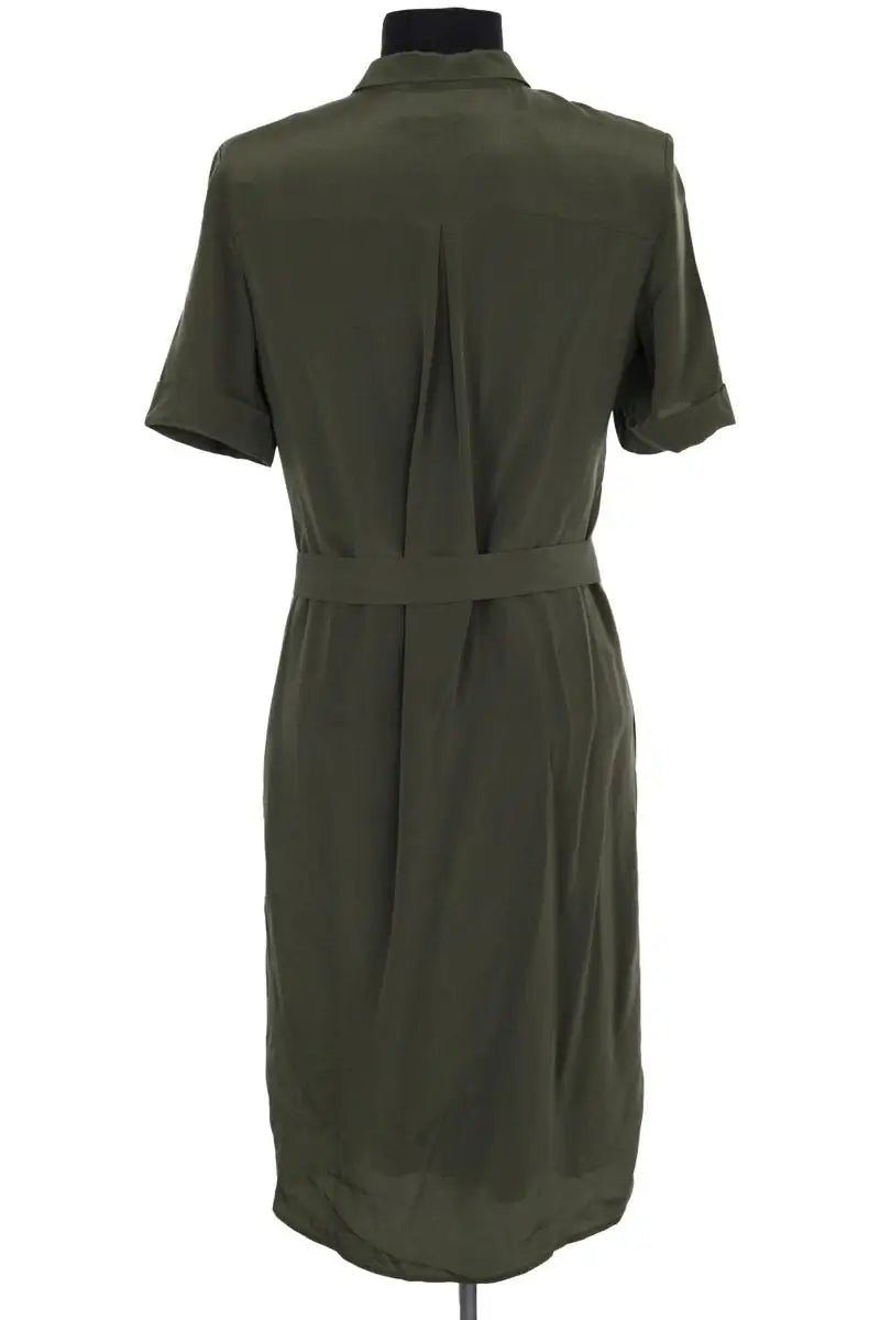 Robe Sézane Kaki en Soie