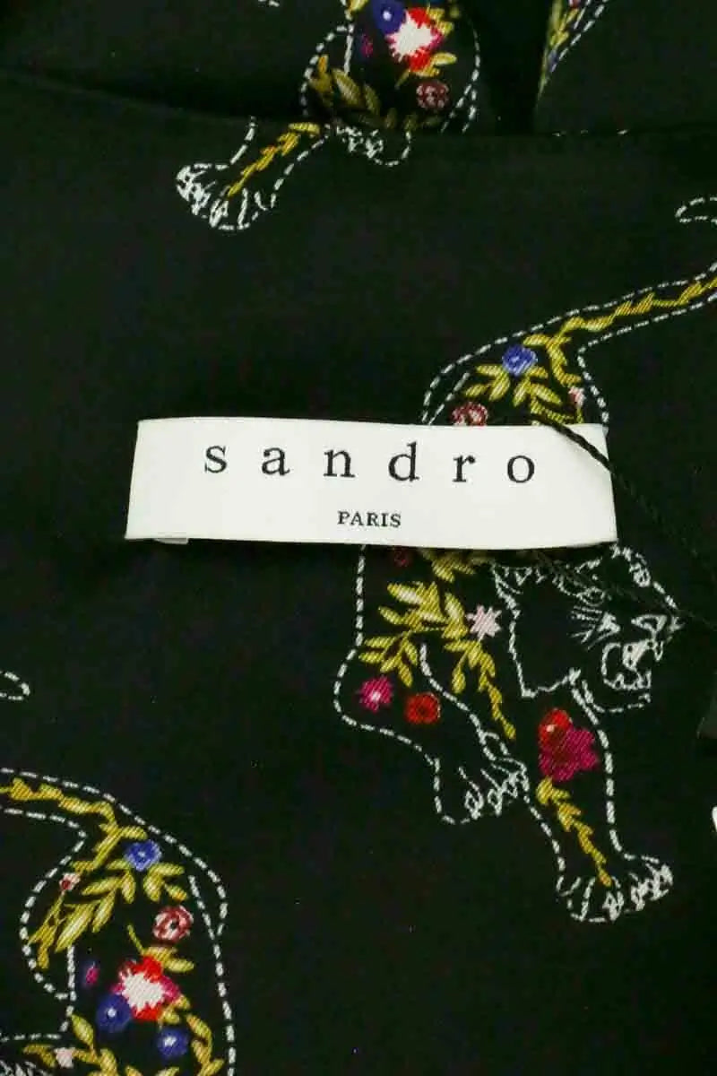 Robe Sandro Noir en Synthétique