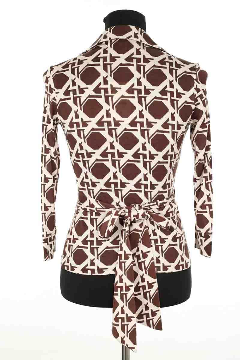 Cache-coeur Diane Von Furstenberg Marron en Soie