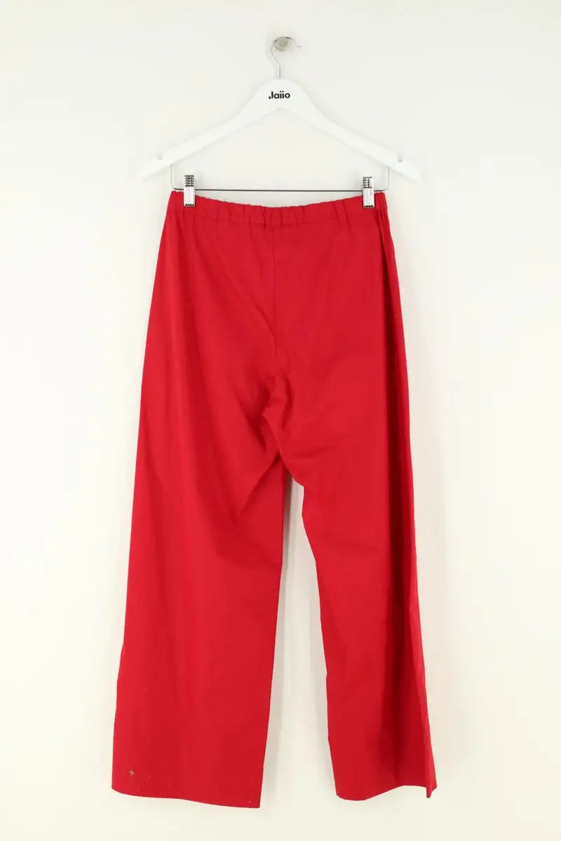 Pantalon large Max Mara Rouge en Coton