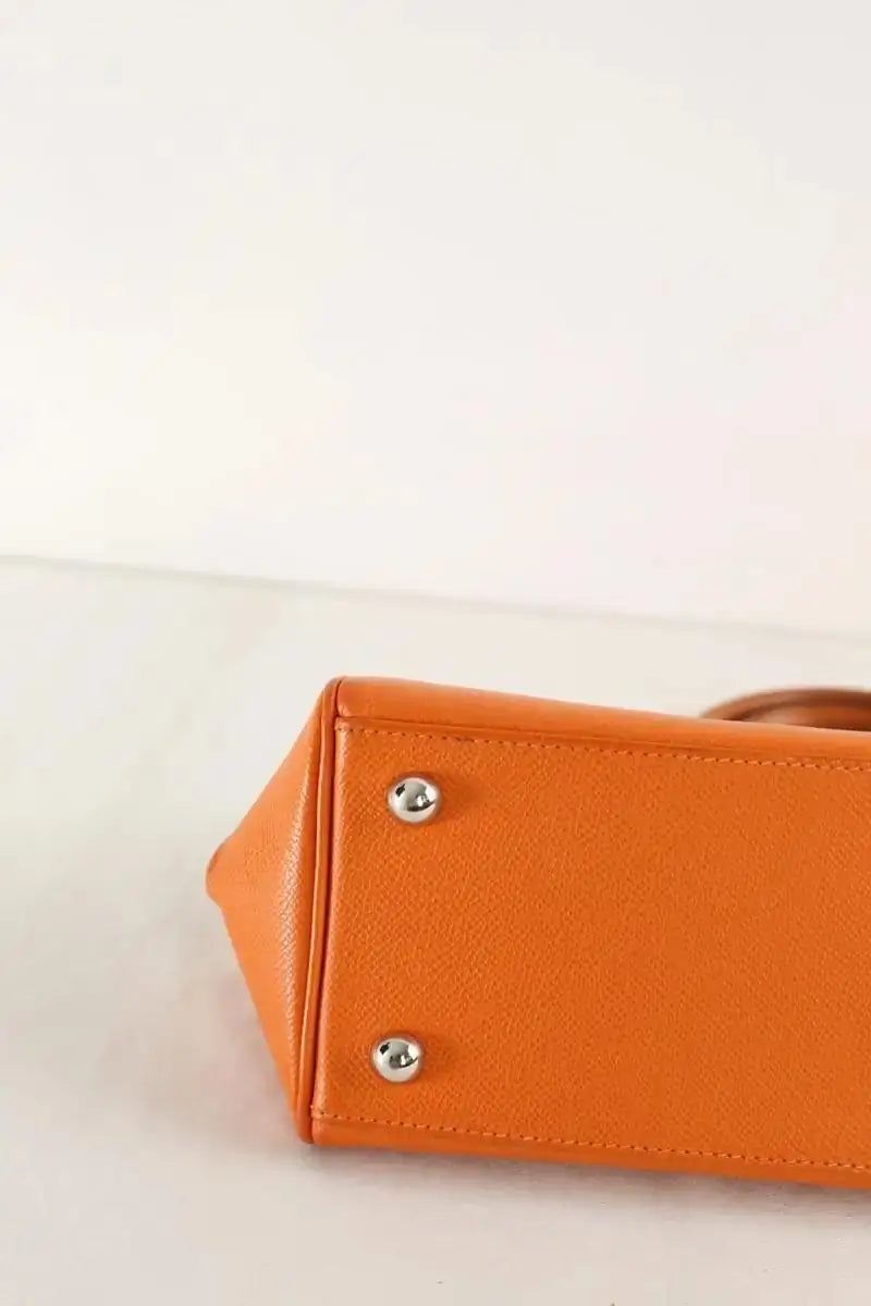 Sac à main Hermès Paris-Bombay Orange en Cuir