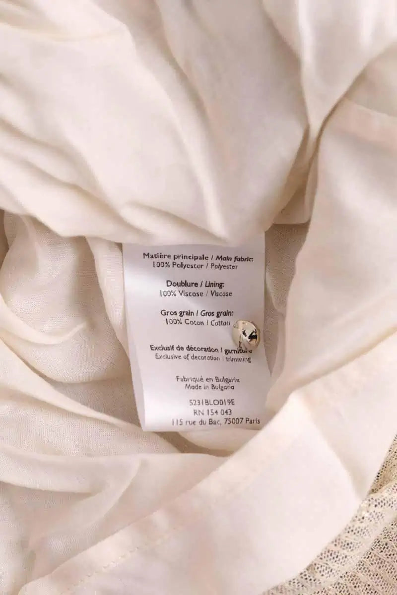 Blouse Sézane Doré en Paillettes