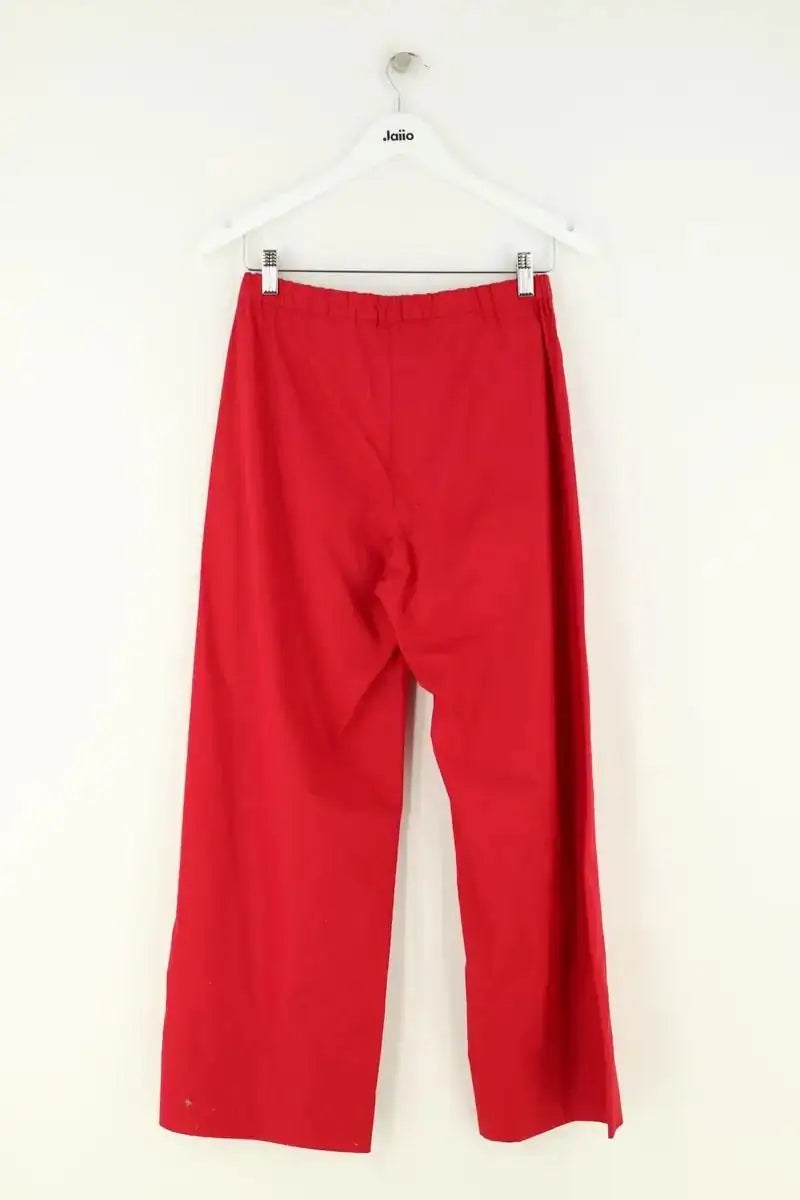 Pantalon large Max Mara Rouge en Coton