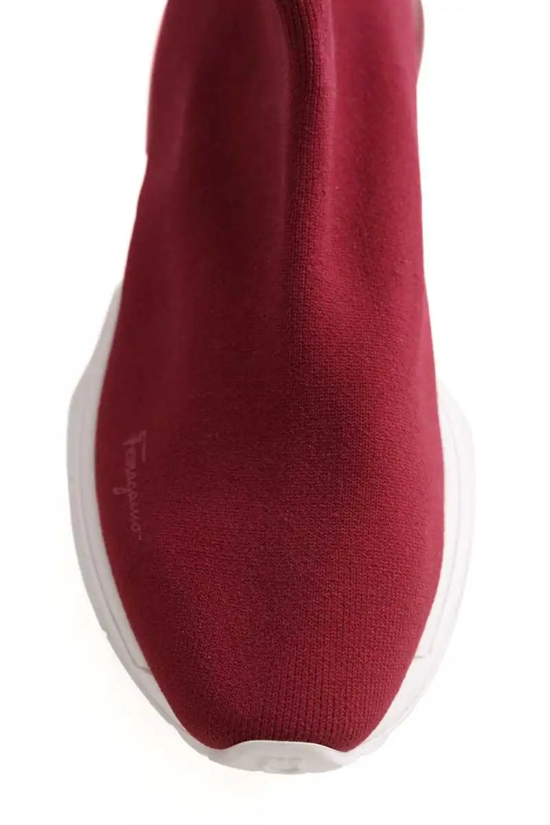 Baskets Salvatore Ferragamo Bordeaux en Tissu