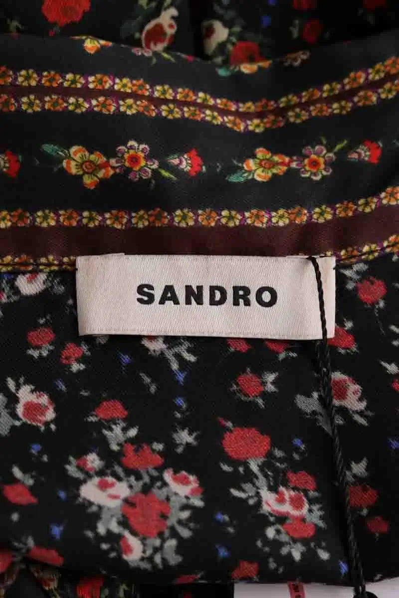 Blouse Sandro Noir en Soie