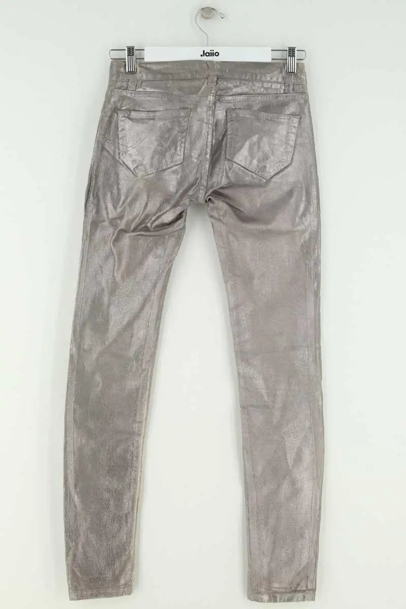 Jean slim Maje Argent en Coton