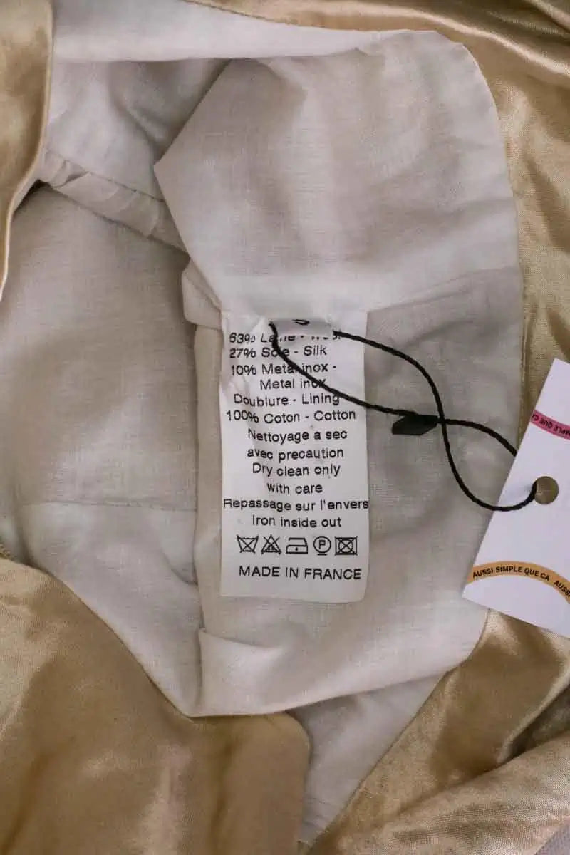Top sans manche Joseph Beige en Soie
