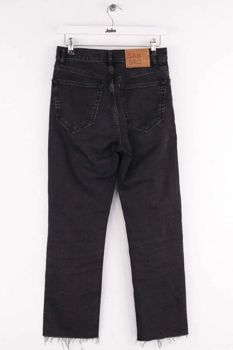 Jean droit Sandro Anthracite en Coton