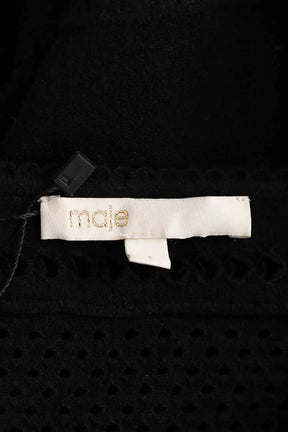 Top Maje Noir en Synthétique